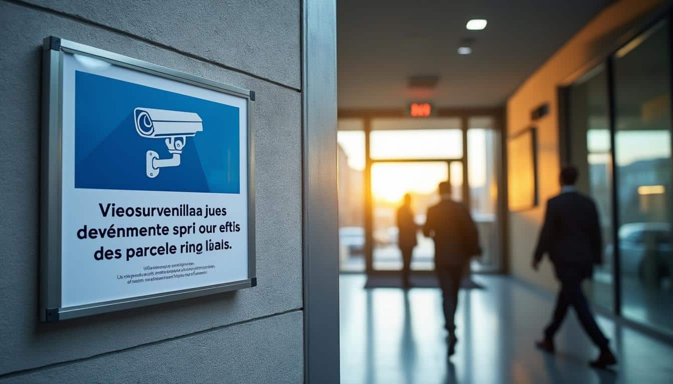 Illustration: Obligations légales et cadre réglementaire de l’affiche de vidéosurveillance