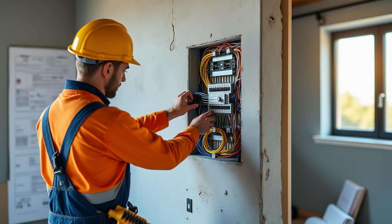 Illustration: Respecter la norme et réussir l’installation d’un tableau électrique en bac d’encastrement