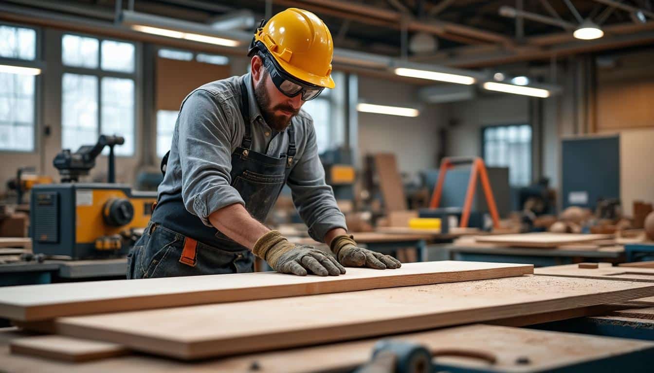 Illustration: Missions principales et environnement de travail du menuisier industriel