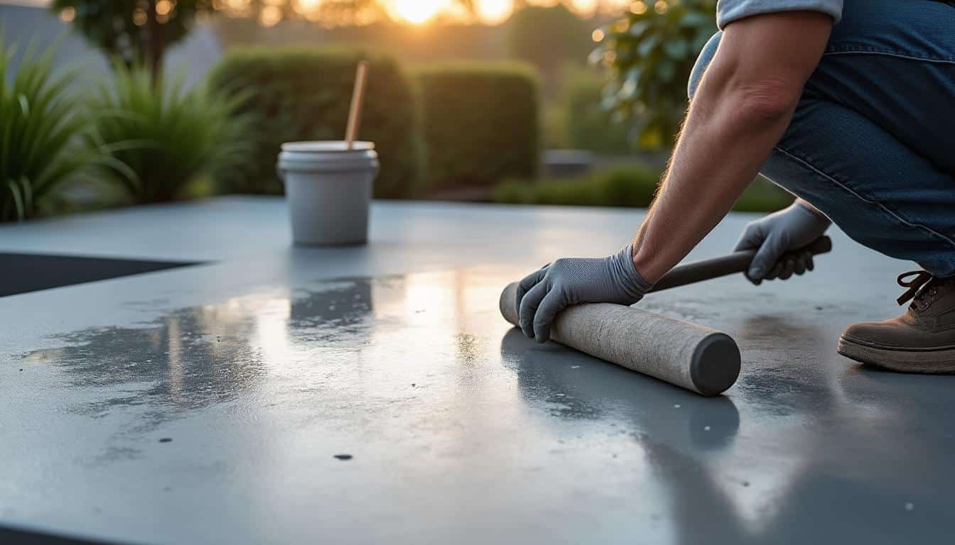 Illustration: Définition et principes de la résine d’étanchéité pour terrasse en béton