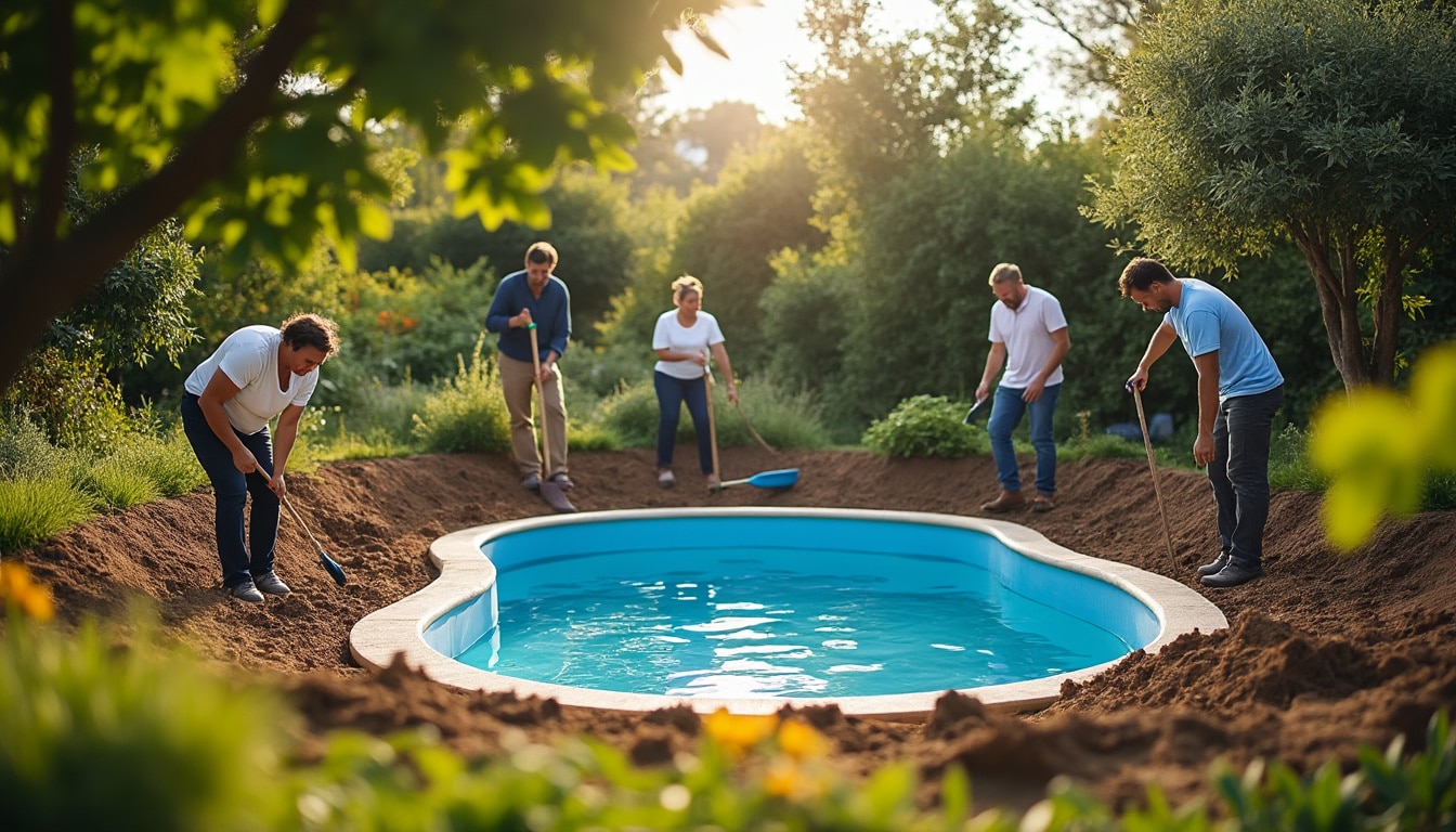 Illustration: Définition et motivations d’enterrer une piscine hors sol