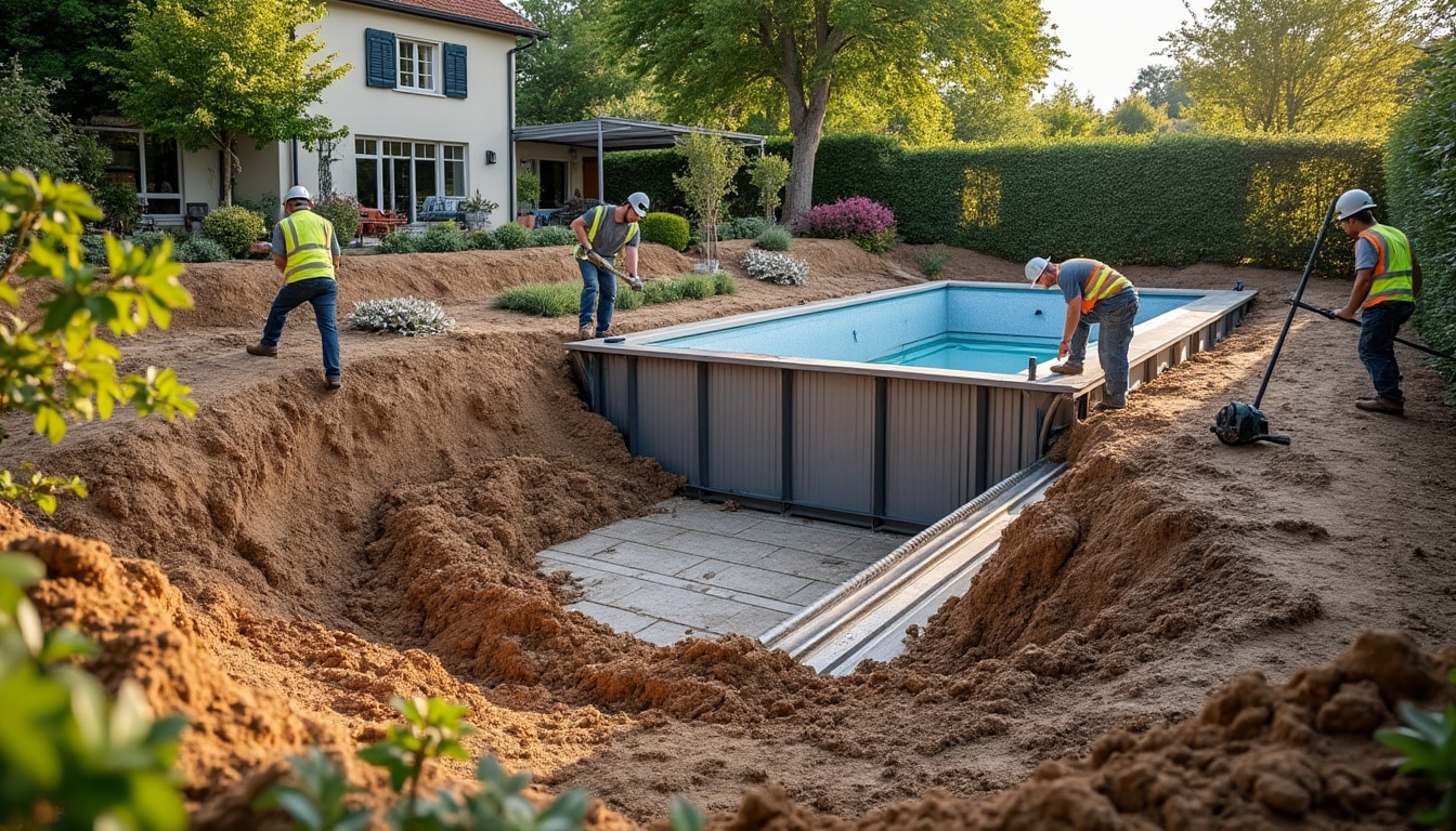Illustration: Faisabilité et contraintes techniques pour enterrer une piscine hors sol