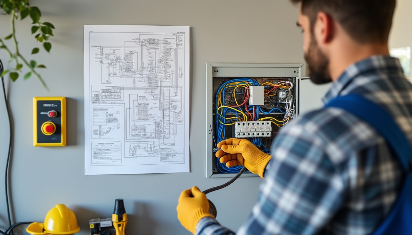 Illustration: Les normes et réglementations pour le schéma du tableau électrique en maison de 100 m²