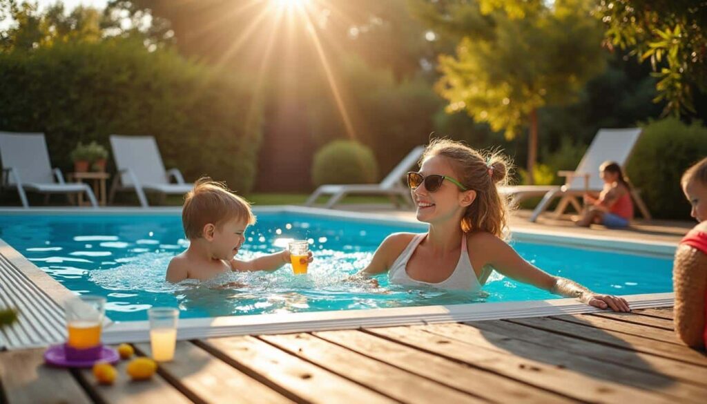 Piscine hors sol avec terrasse en bois : conseils et idées d’aménagement