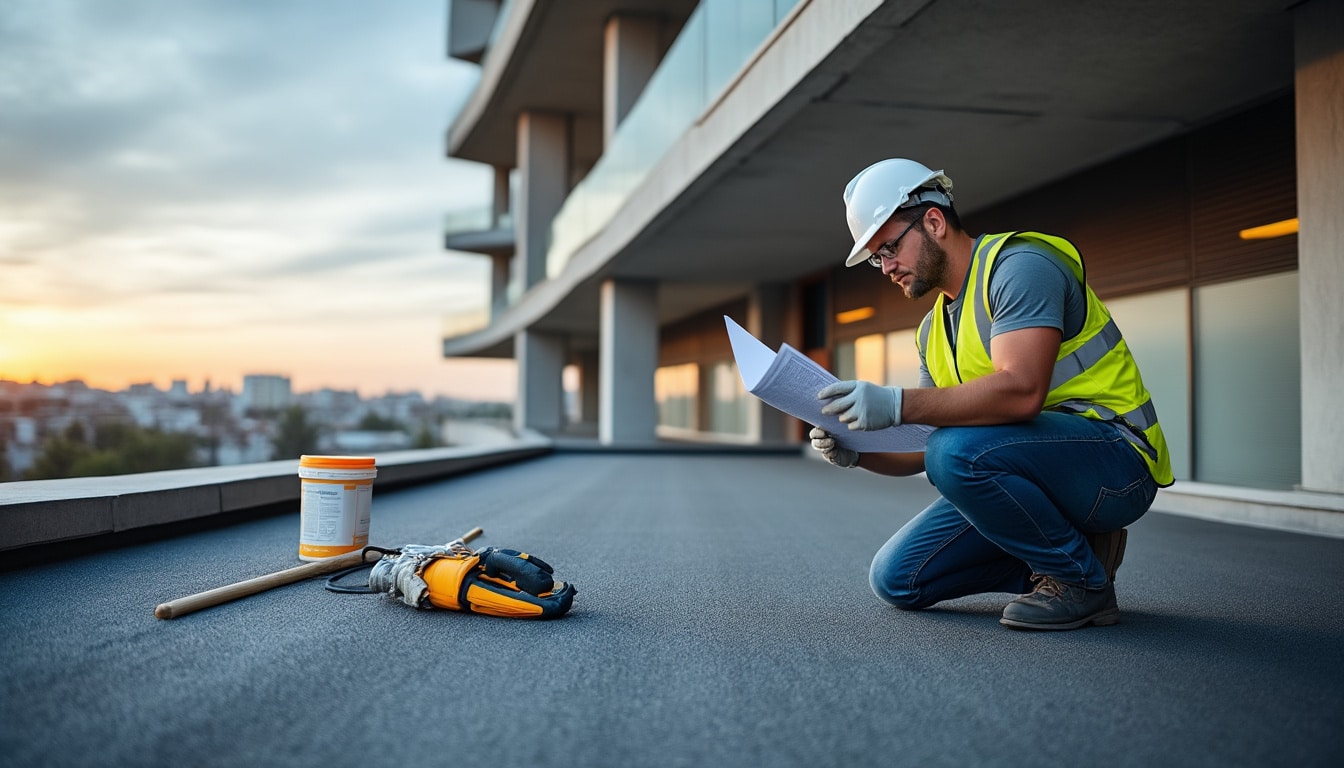 Illustration: Définition et importance du relevé d’étanchéité sur une toiture terrasse