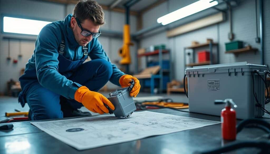 Batterie lithium : sécurité et installation en atelier optimales