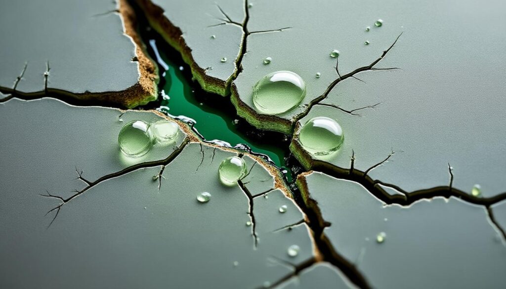 Prévenir la moisissure sur un bac fissuré