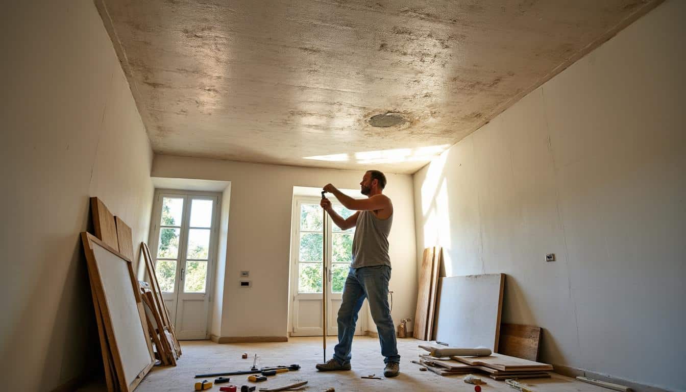 Illustration: Comment bien préparer la surface avant la pose du lambris au plafond ?