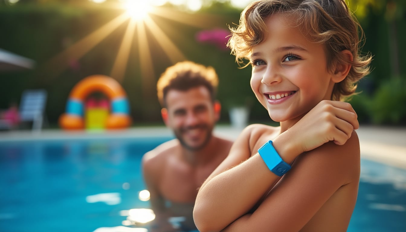 Illustration: Pourquoi opter pour un bracelet alarme autour de la piscine ?