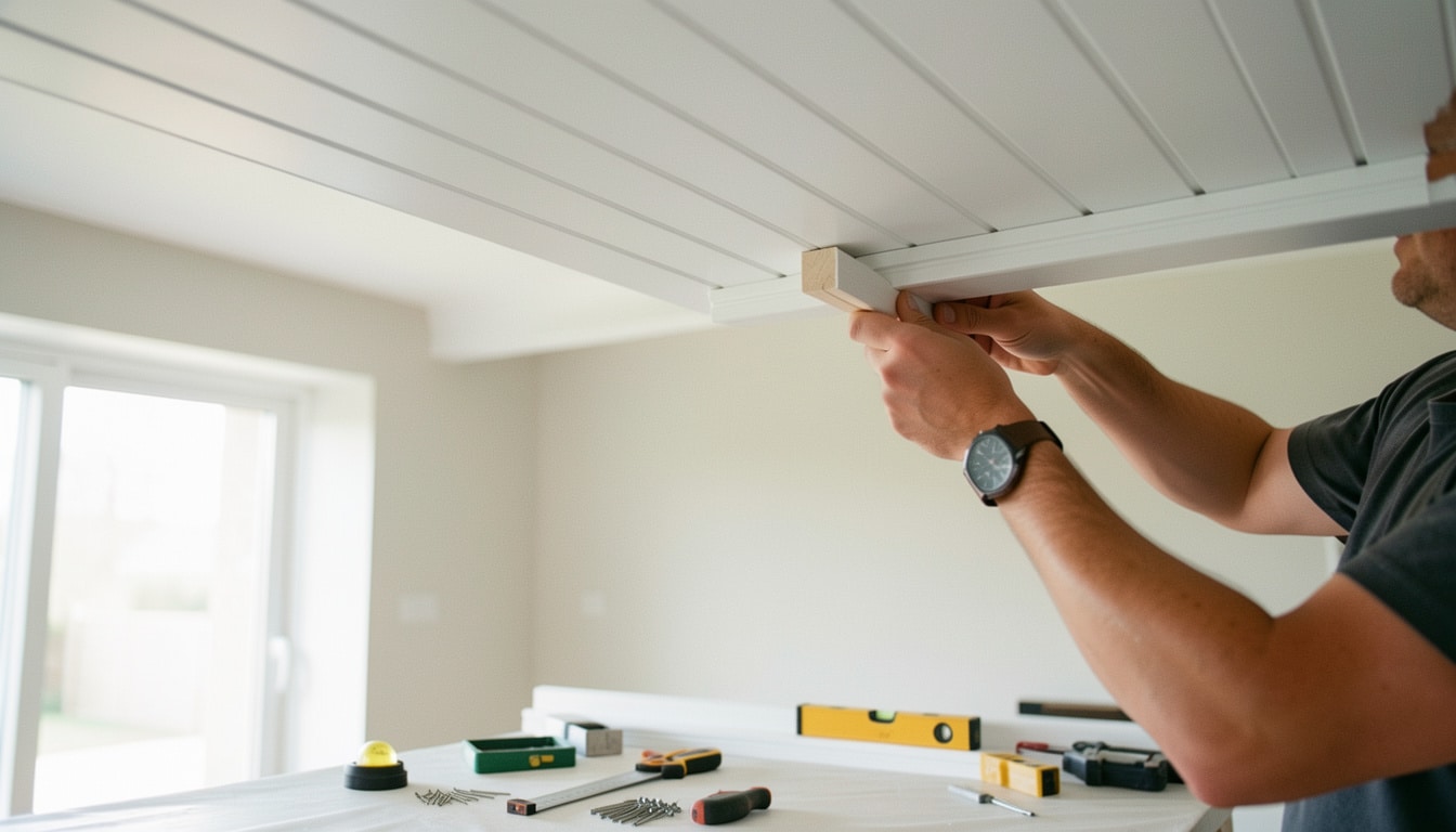 Poser du lambris PVC au plafond en 5 étapes simples