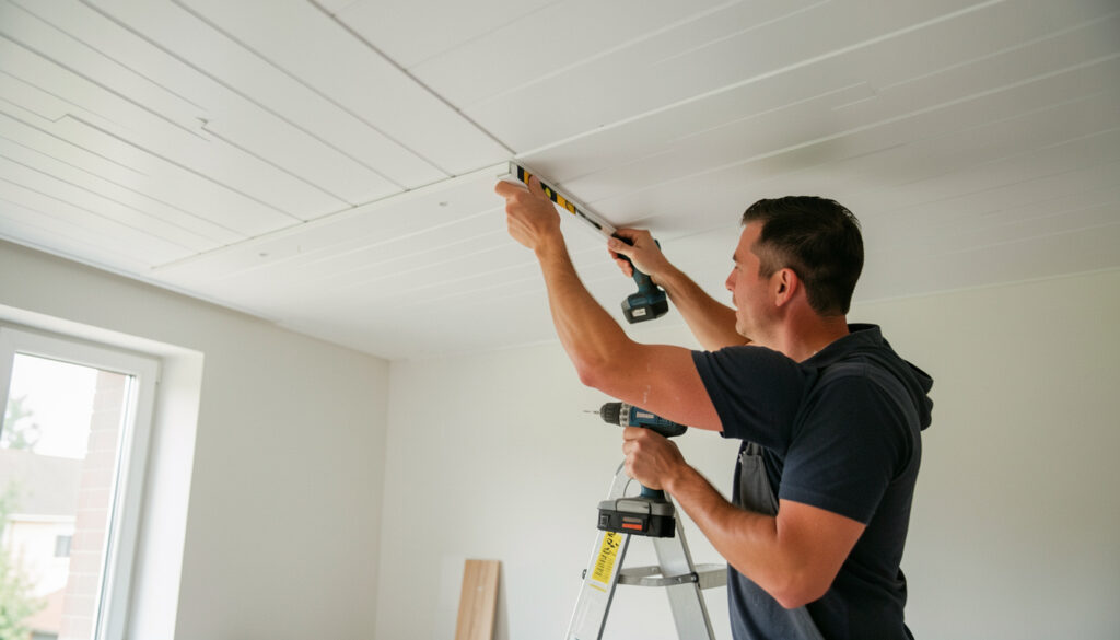 Comment poser un plafond en lambris PVC facilement