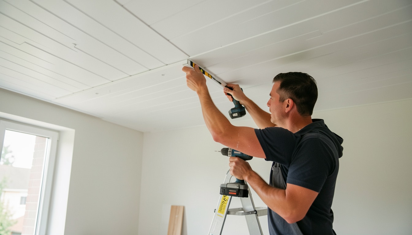 Comment poser un plafond en lambris PVC facilement