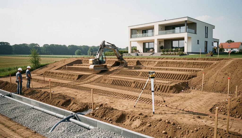 Terrassement d’un terrain en pente : méthodes et risques