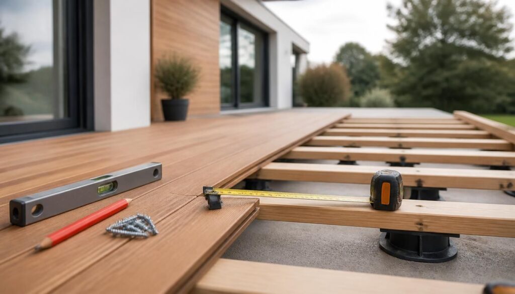 Entraxe des lambourdes pour une terrasse en bois