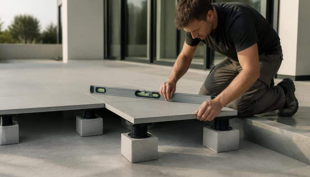 Plot en béton pour terrasse : rôle, choix et pose