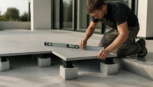 Plot en béton pour terrasse : rôle, choix et pose